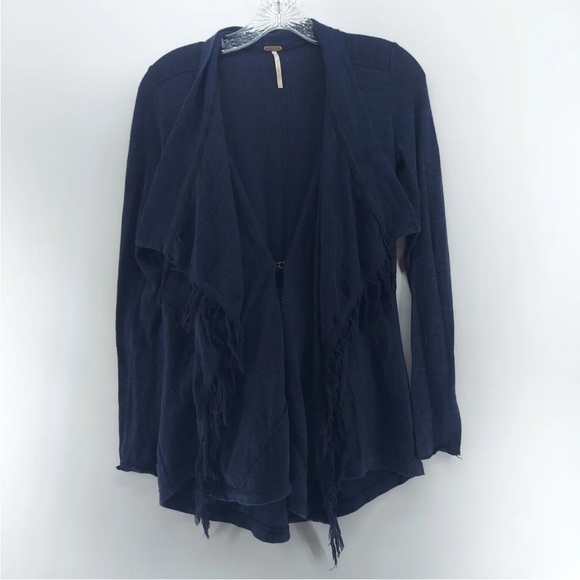 Free people bow cardigan Navy size S - Picture 4 of 6